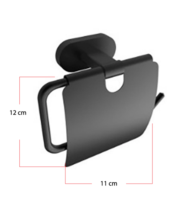 Creavit wc-papier rolhouder – zwart