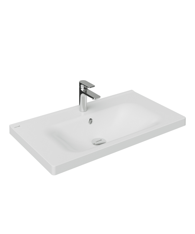 CREAVIT Eksen Wastafel – 80 cm – Wit