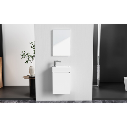 Aloni Zyro toiletmeubelset – 40,5x22,5 cm – glanzend wit