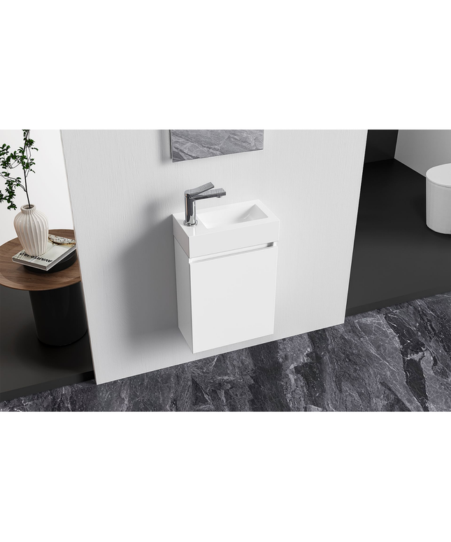 Aloni Zyro toiletmeubelset – 40,5x22,5 cm – glanzend wit