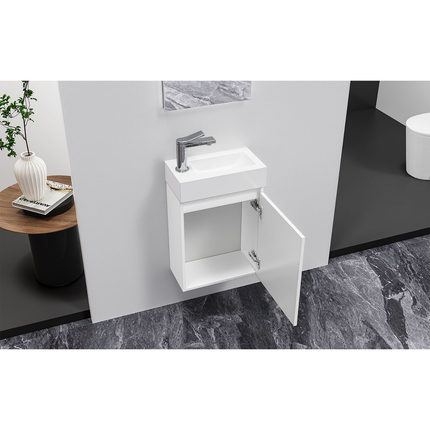 Aloni Zyro toiletmeubelset – 40,5x22,5 cm – glanzend wit