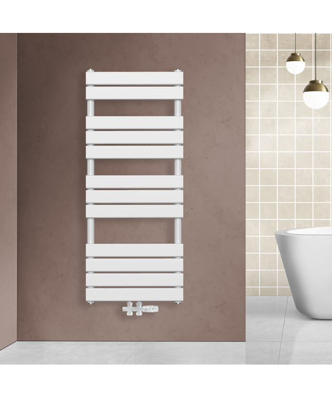 BELRAD Badkamer Radiator 1600x600mm Wit – Middenaansluiting – 908W