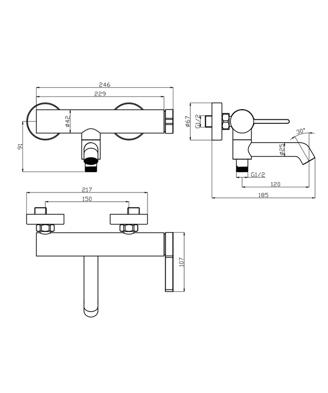 ALONI Arch bad- en douchemengkraan – draaibare uitloop – chroom