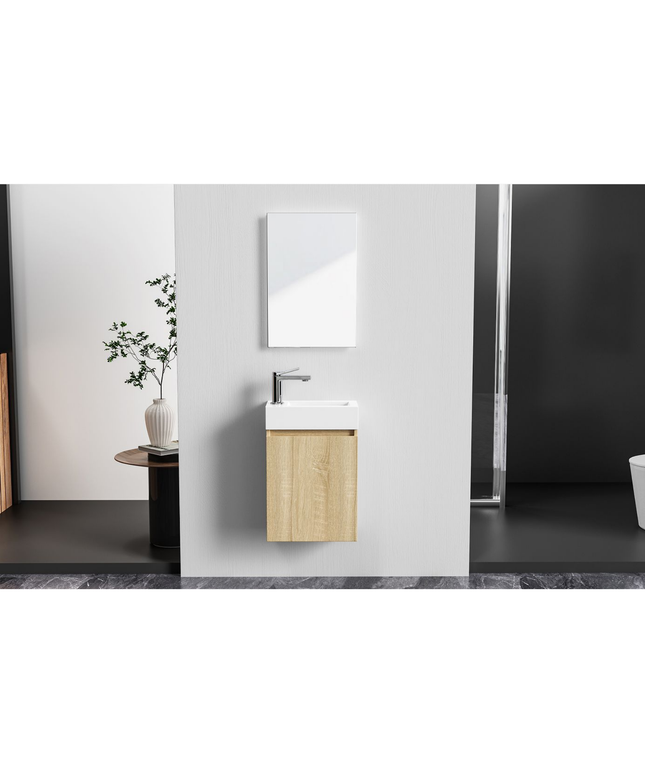 Aloni Zyro toiletmeubelset – 40,5x22,5 cm – licht eiken