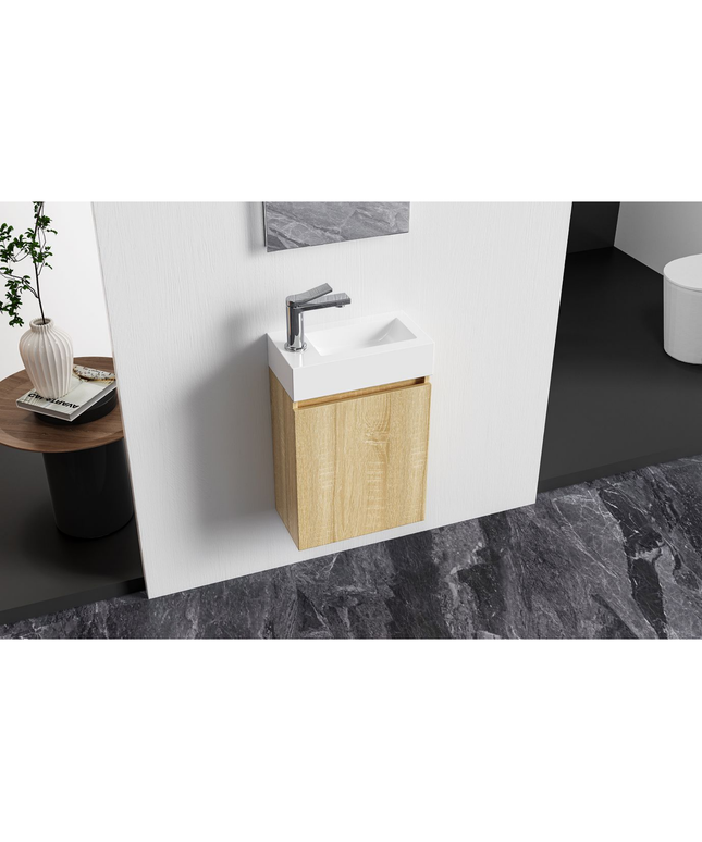 Aloni Zyro toiletmeubelset – 40,5x22,5 cm – licht eiken