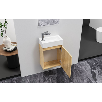 Aloni Zyro toiletmeubelset – 40,5x22,5 cm – licht eiken