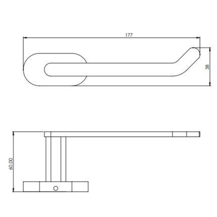 Creavit wc-papier rolhouder – zwart