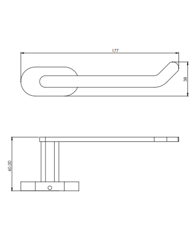 Creavit wc-papier rolhouder – zwart