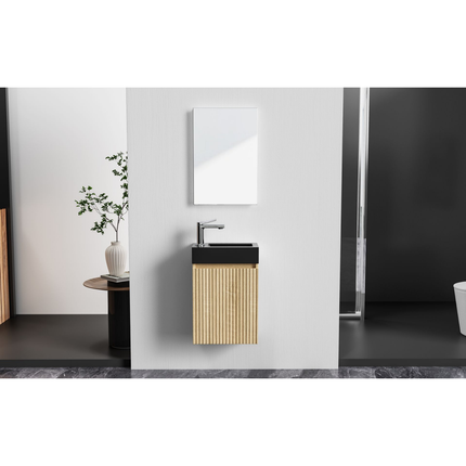 Aloni Mikaro toiletmeubelonderkast – 40x50x22,3 cm – licht eiken