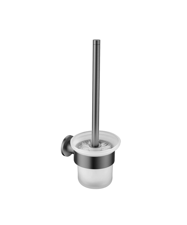 Aloni toiletborstel met houder – gunmetal