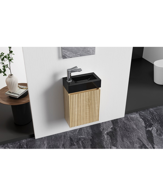 Aloni Mikaro toiletmeubelonderkast – 40x50x22,3 cm – licht eiken