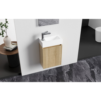 Aloni Mikaro toiletmeubelonderkast – 40x50x22,3 cm – licht eiken