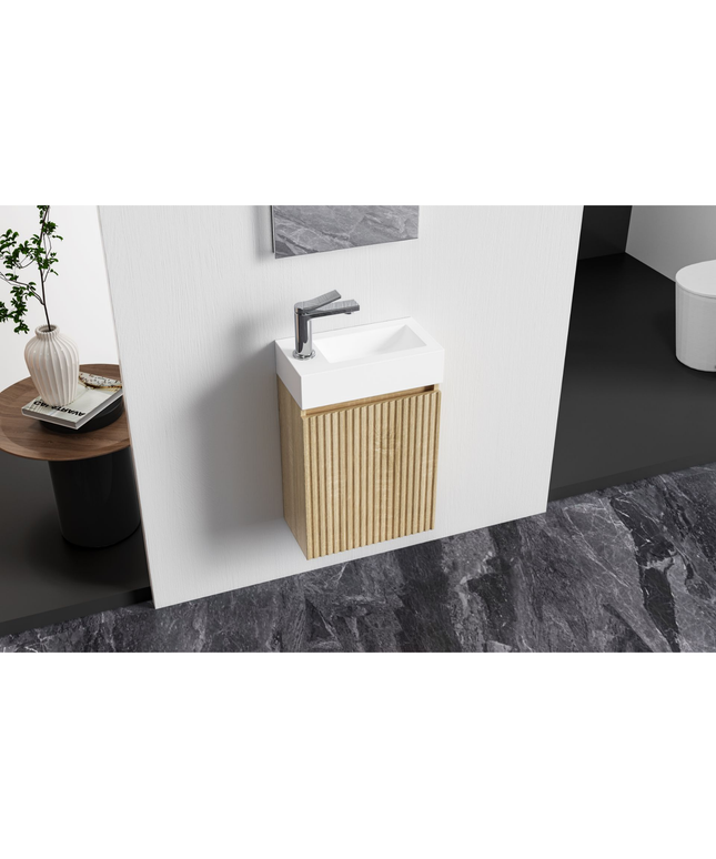 Aloni Mikaro toiletmeubelonderkast – 40x50x22,3 cm – licht eiken