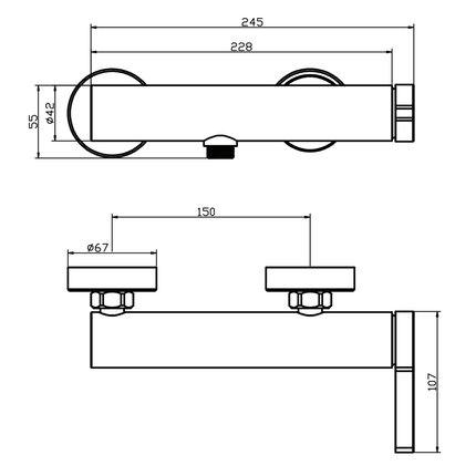 ALONI Arch douchemengkraan – chroom