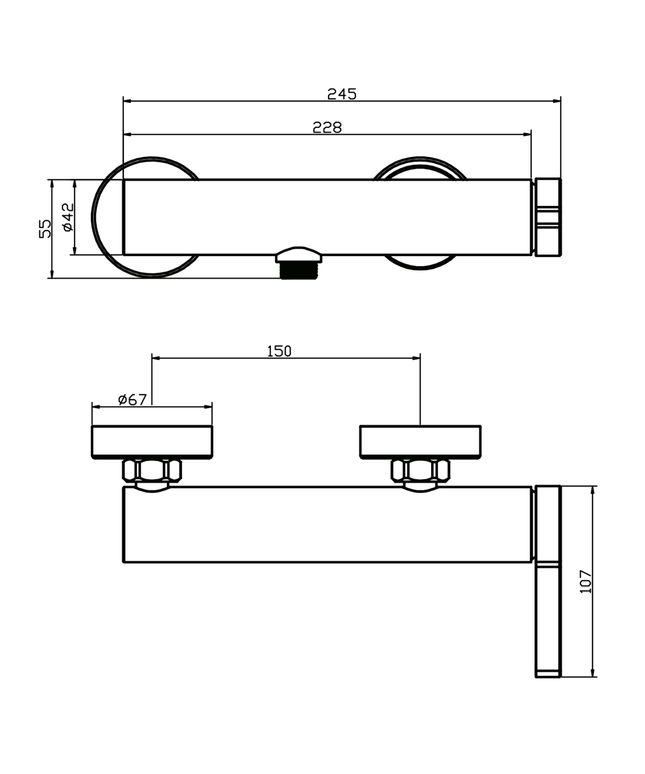 ALONI Arch douchemengkraan – chroom