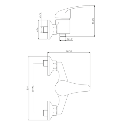 ALONI Pure douchemengkraan – chroom