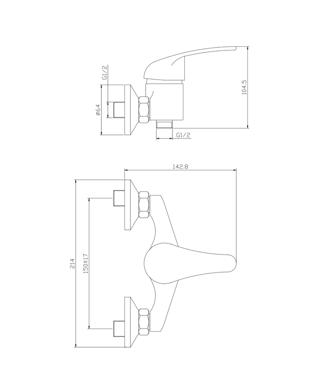 ALONI Pure douchemengkraan – chroom