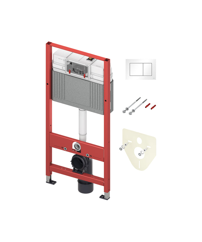 TECE TECEbase Eco Inbouwreservoir met frame - 1120mm - Wit bedieningsplaat