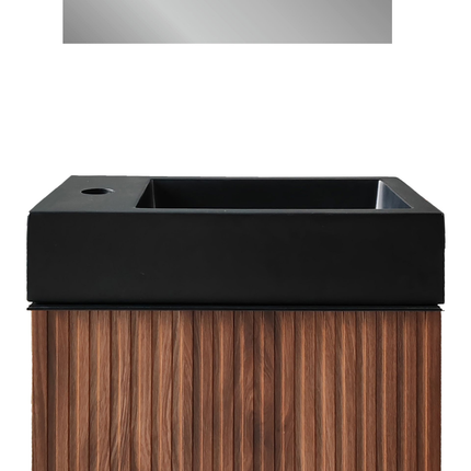 ALONI Fontein – 40x10,5x22 cm – Kunstmarmer – Mat Zwart