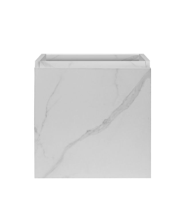 Aloni Mkado toiletmeubelonderkast – 40x50x22,3 cm – wit marmer – deur rechts