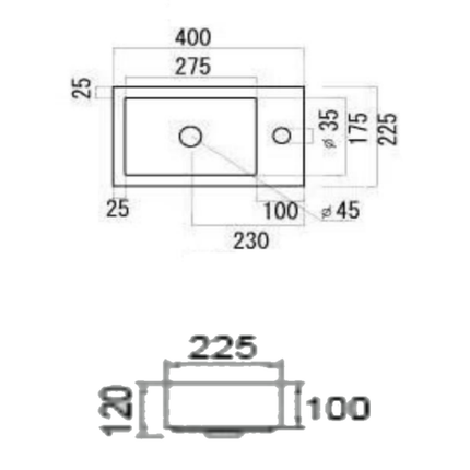 ALONI Fontein – 40x10,5x22 cm – Kunstmarmer – Mat Zwart