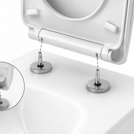 ALONI ECO Elvia Toiletbril - Soft Close & Quick Release - Glanzend wit - afbeelding 7
