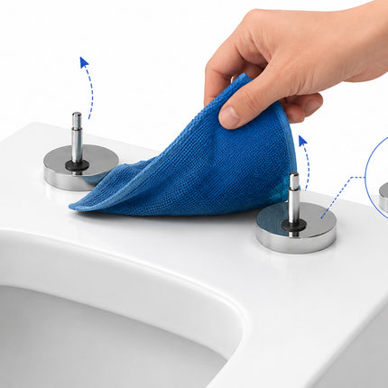 ALONI ECO Elvia Toiletbril - Soft Close & Quick Release - Glanzend wit - afbeelding 8