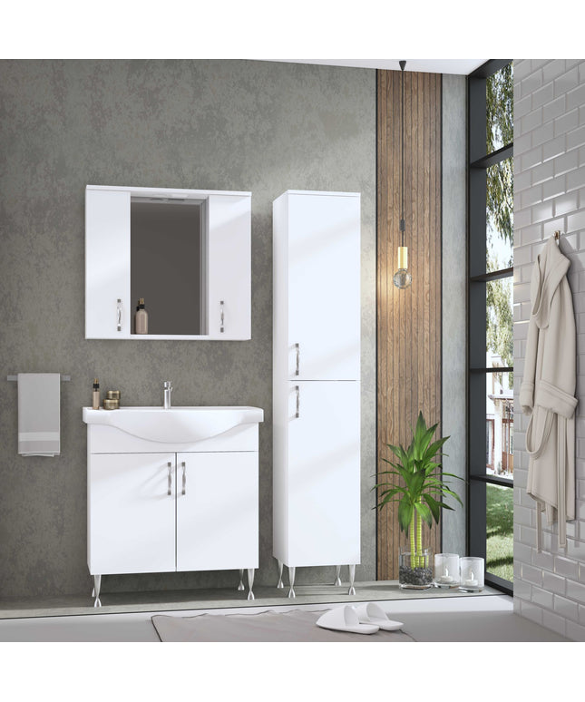 ALONI Aleco Wastafel – 80 cm – Wit