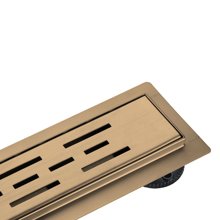 ALONI Caniveau de douche avec grille - 100cm - Bronze brun brossé - image 2