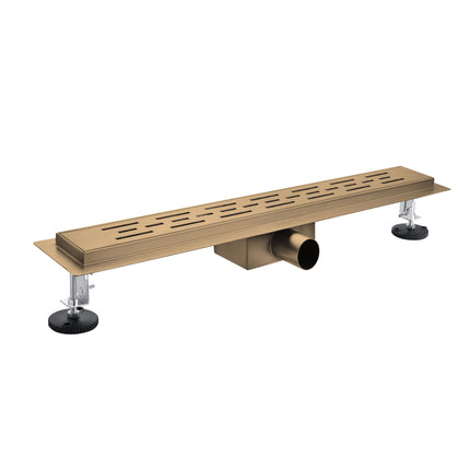 ALONI Caniveau de douche avec grille - 60cm - Bronze brun brossé