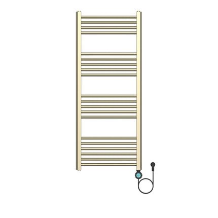 Radiador eléctrico BELRAD 1200x500 mm - 700W - oro cepillado - termostato digital - Smart WiFi - conexión derecha