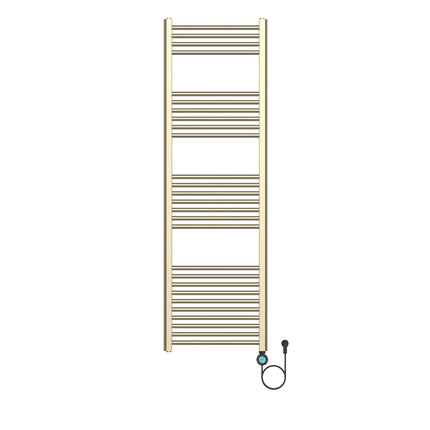 Radiador eléctrico BELRAD 1600x500 mm – 700W – oro cepillado – termostato digital – Smart WiFi – conexión derecha