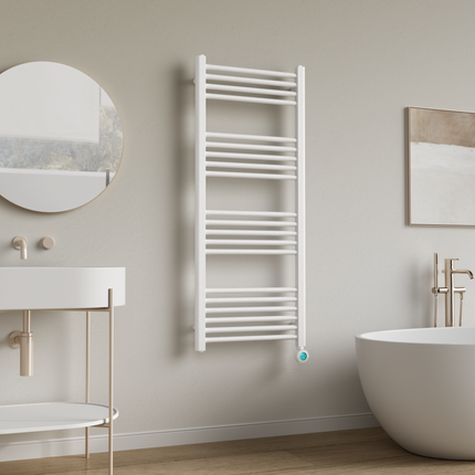 BELRAD Elektrische handdoekradiator - Smart WiFi 700W - 1200x500mm - Mat wit - afbeelding 2