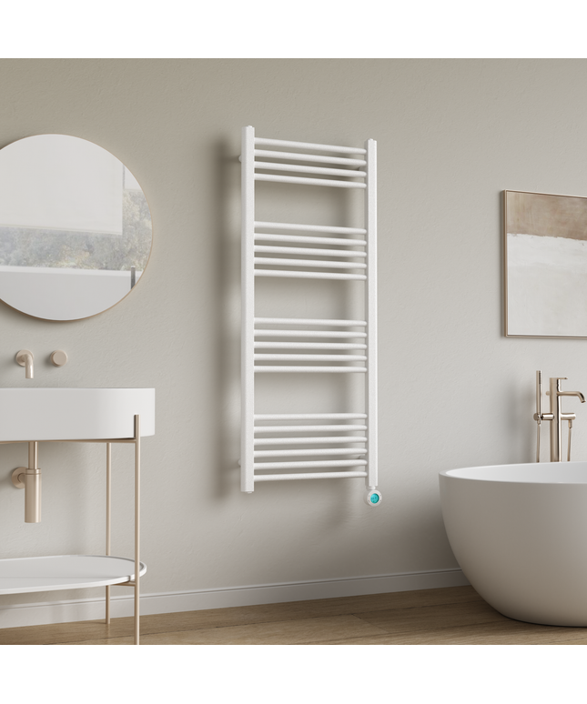 BELRAD Elektrische handdoekradiator - Smart WiFi 700W - 1200x500mm - Mat wit - afbeelding 2