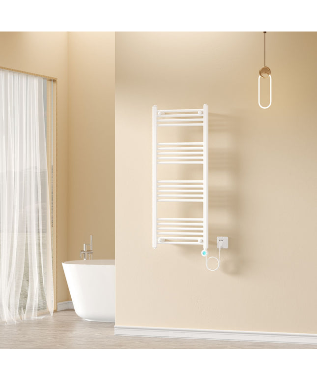 Radiador elétrico BELRAD 1200x500 mm – 700W – branco – termostato digital – Smart WiFi – conexão correta