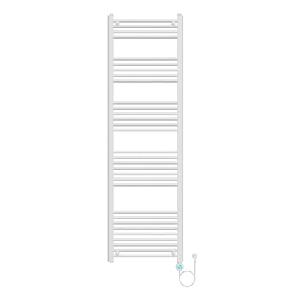 Radiador elétrico vertical BELRAD com WiFi – 1800x550 mm – 1000W – branco brilhante – termostato digital – conexão direita