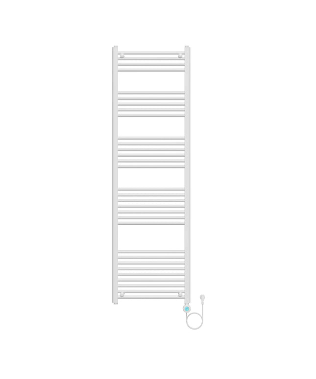 Radiador elétrico vertical BELRAD com WiFi – 1800x550 mm – 1000W – branco brilhante – termostato digital – conexão direita