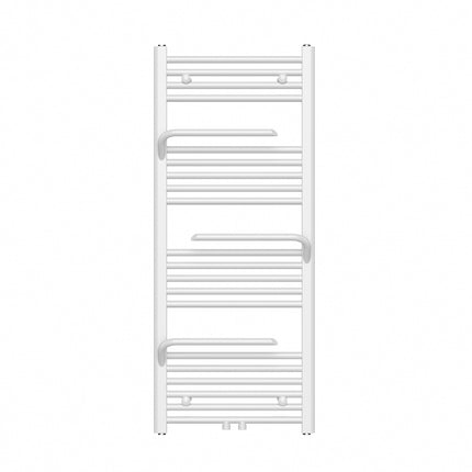 BELRAD Handdoekradiator met handdoekhouder - 1200x500mm - Glanzend wit
