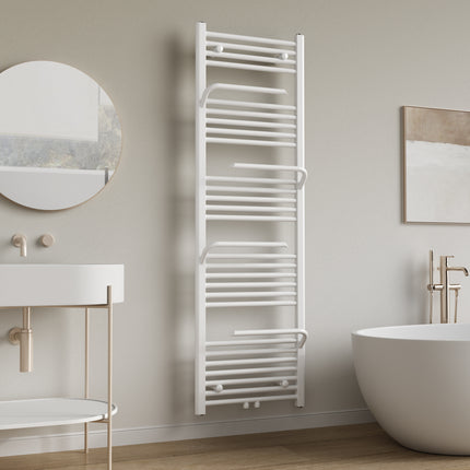 BELRAD Handdoekradiator met handdoekhouder - 1600x500mm - Glanzend wit - afbeelding 2