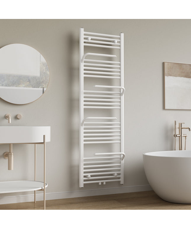 BELRAD Handdoekradiator met handdoekhouder - 1600x500mm - Glanzend wit - afbeelding 2