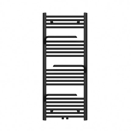 BELRAD Handdoekradiator met handdoekhouder - 1200x500mm - Mat zwart