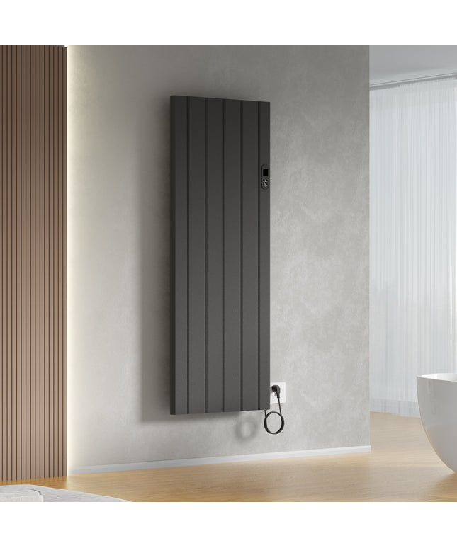 BELRAD elektrische radiator 1600x608x90 mm - Mat zwart - sfeerbeeld