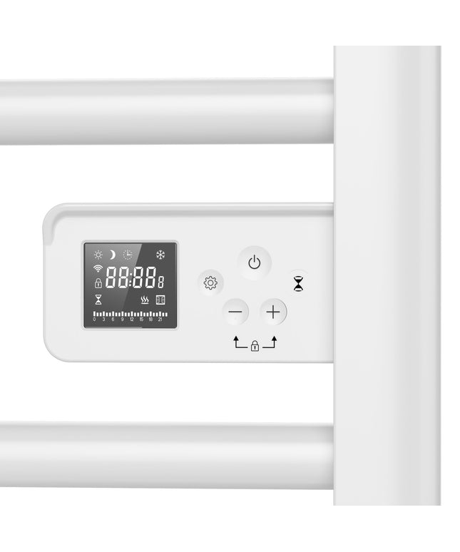Toalheiro elétrico BELRAD - Smart WiFi - termostato digital - 850W - 1600x540 mm - branco brilhante