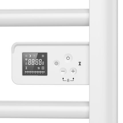 Toalheiro elétrico BELRAD - Smart WiFi - termostato digital - 1000W - 1800x540 mm - branco brilhante