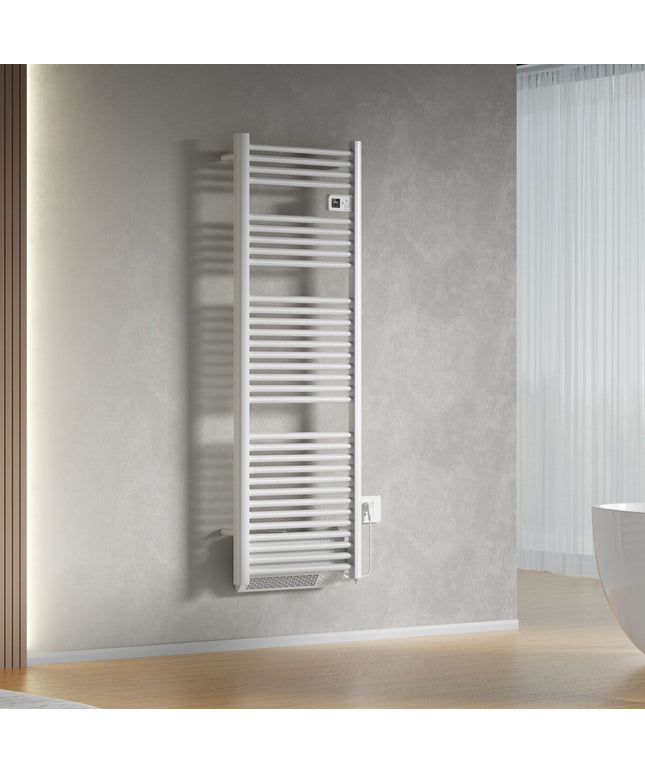 Toalheiro elétrico BELRAD com soprador - Smart WiFi - termostato digital - 1850W - 1640x540 mm - branco brilhante