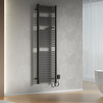 Toalheiro elétrico BELRAD - Smart WiFi - termostato digital - 1000W - 1800x540 mm - preto fosco