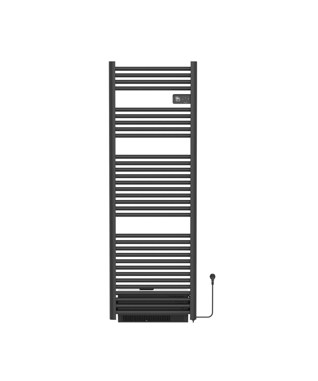 BELRAD elektrische radiator 1640x540x133 mm - Mat zwart - Blower - 1850W