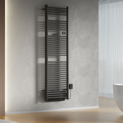 Toalheiro elétrico BELRAD com soprador - Smart WiFi - termostato digital - 2000W - 1840x540 mm - preto fosco
