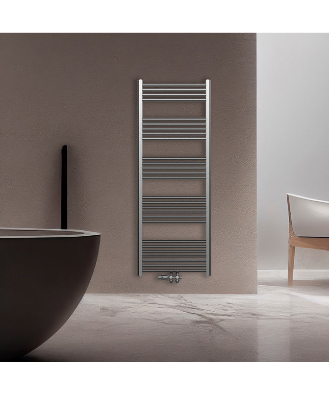 BELRAD handdoekradiator geborsteld RVS - sfeerbeeld