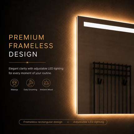 Loxa Ambi LED Spiegel 80 x 60 cm - Rechthoek